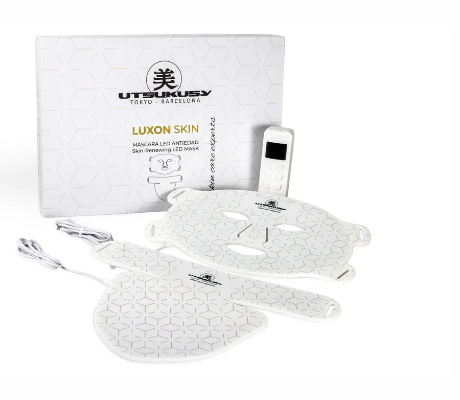 Caja de Luxon Skin con máscara facial, de cuello y mando