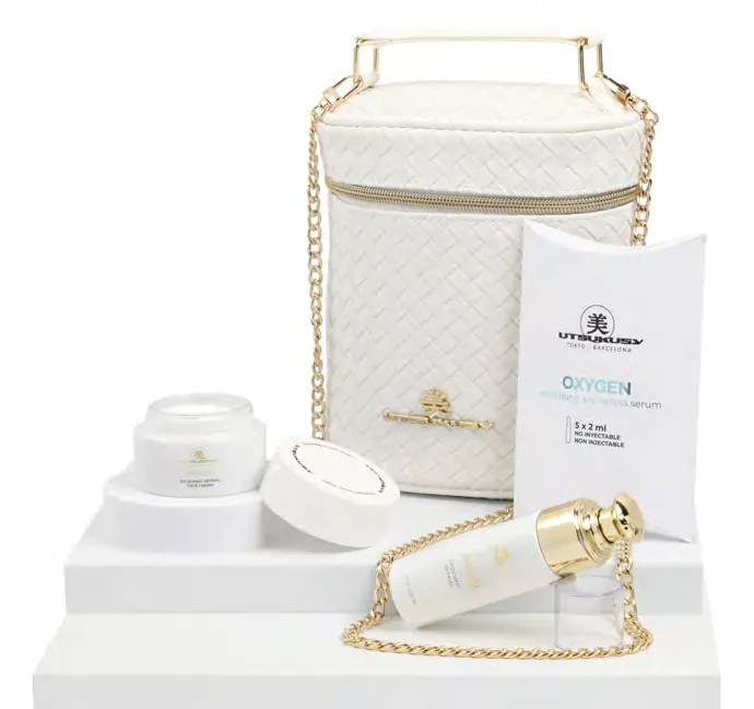 Set Exoskin con neceser blanco